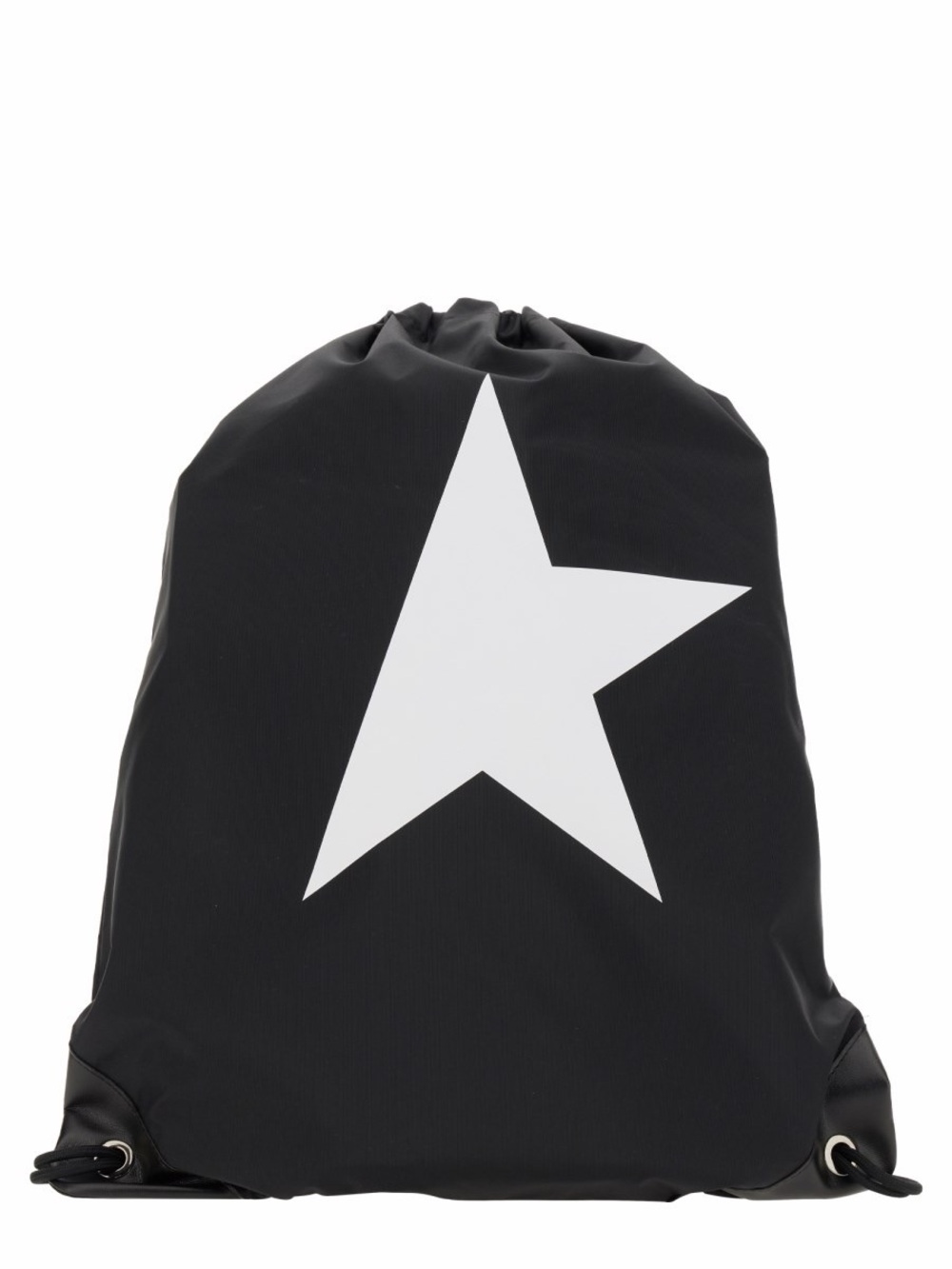GOLDEN GOOSE NYLON DRAWSTRING BACKPACK WITH STAR PRINT